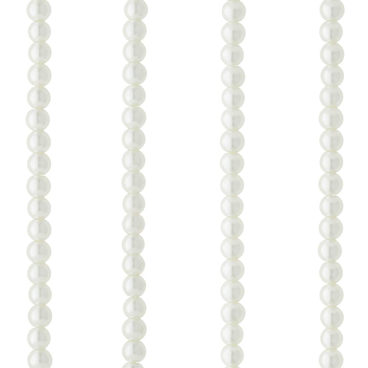 12 Packs: 160 ct. (1920 total) White Pearl Glass Beads, 6mm by Bead Landing™